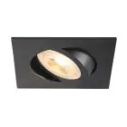 SLV New Tria 68 Spot Aluminium Black Square | Cutout 68mm - Suitable for 1x GU10 